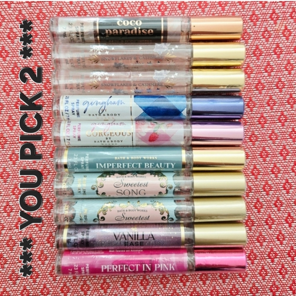 🛍BOGO 50%👃❤️🩷 YOU PICK 2 💙💛 NWT‼️ Bath & Body Works Pair of Mini Perfumes